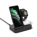 10W 3 in 1 Portable Qi Wireless Charger Station with Quick Charging Function